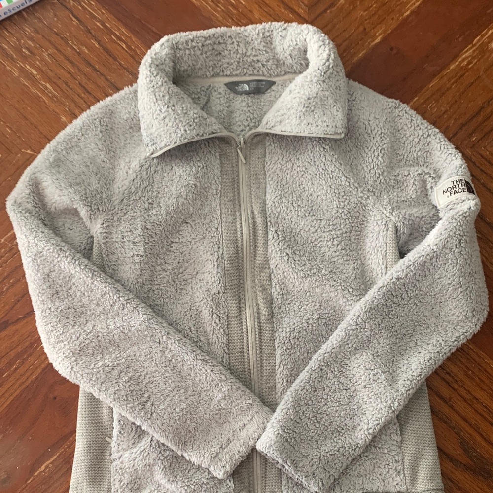 The North Face Women's Light Gray Teddy Jacket